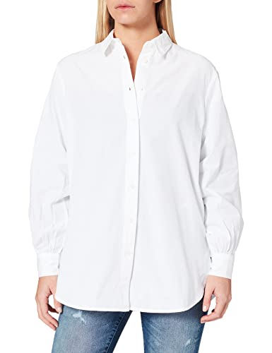 ONLY Damen Oversized Basic Hemd Bluse | Langarm Business Tunika Shirt | Classic Oberteil ONLNORA, Farben:Weiß, Größe:S von ONLY