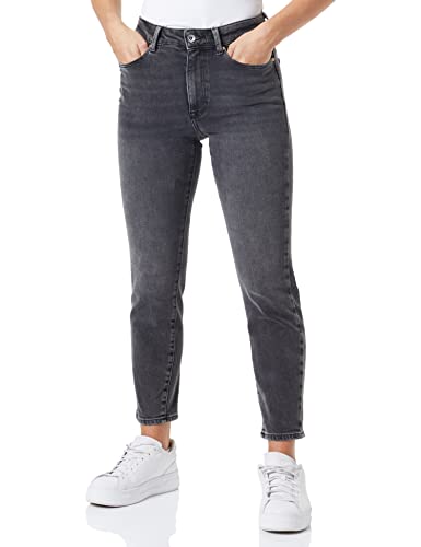 Damen ONLY Stretch Ankle Jeans | Gerade ONLEMILY High Waist Hose | Classic Design Denim Straight Pants, Farben:Grau, Größe:25W / 30L von ONLY