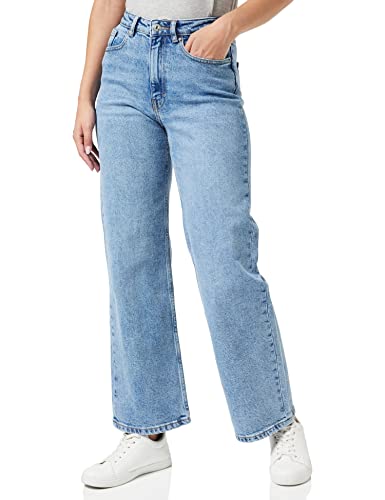 ONLY Damen High Waist Jeans | Stretch Denim Weite Lockere Schlaghose | 5-Pocket Wide Leg ONLJUICY, Farben:Blau, Größe:26W / 30L, Z-Länge:L30 von ONLY