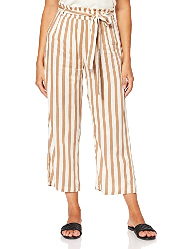 ONLY Damen ONLASTRID Life Culotte Pants WVN NO 15191620, Cloud Dancer/BEIGE Stripes, 38 von ONLY