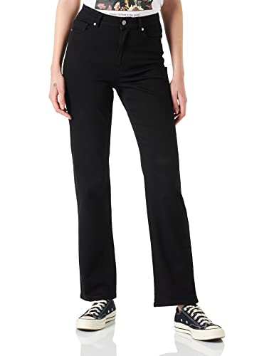 ONLY Damen Onlemily Hw Long Straight Pant Pnt Noos Lange gerade Hose, Schwarz, 25W / 30L EU von ONLY