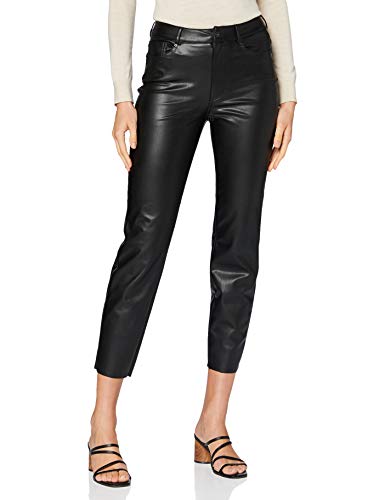 ONLY Damen PU Kunstleder Hose | High Waist Stretch Pants Beschichtet | Coated Biker Trousers ONLEMILY, Farben:Schwarz, Größe:XS / 34L, Z-Länge:L34 von ONLY