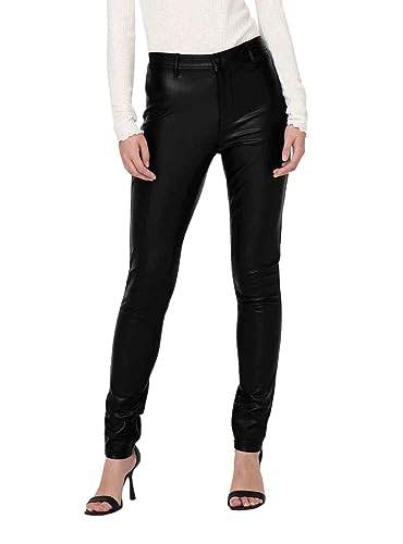 ONLY Female Hose in Lederoptik Skinny Fit Mittlere Taille Leggings von ONLY