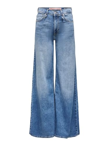 ONLY Damen Onlcalifornia Mw Ex Wi Flare Red DNM Rea, Medium Blue Denim, 29W x 32L von ONLY