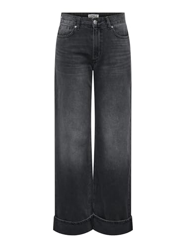 ONLY Female Jeans mit weitem Bein ONLELLA Mittlere Taille Gerade geschnitten Jeans von ONLY