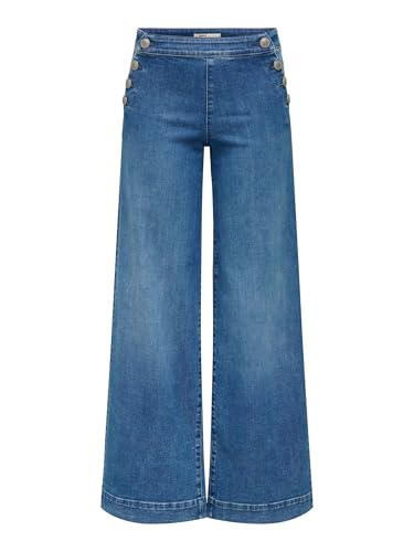 ONLY Female Jeans mit weitem Bein ONLMADISON Hohe Taille Weiter Beinschnitt Jeans von ONLY