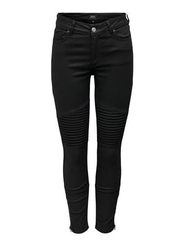 ONLY Female Skinny Jeans ONLBLUSH MW SK Zip Coat Jogg ANK Biker von ONLY
