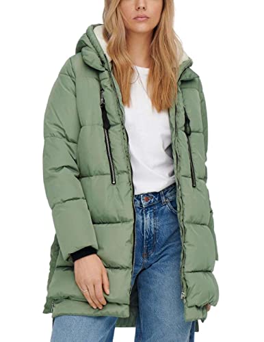 ONLY Damen Onlnora Cc Otw Long Puffer Coat Mantel, Sea Spray, XS EU von ONLY