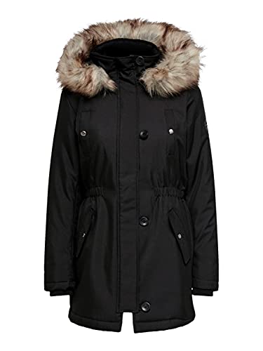 ONLY Female Parka Einfarbiger (Schwarz (Black), XL) von ONLY