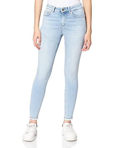 ONLY Damen Skinny Fit Jeans | Stone Washed Denim Stretch Hose | Mid Waist 5-Pocket Trousers ONLBLUSH, Farben:Blau, Größe:M / 34L, Z-Länge:L34 von ONLY
