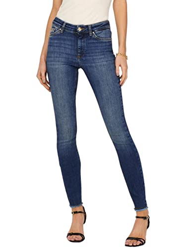 ONLY Damen Onlblush Mid Sk ANK Raw DNM Rea194 Noos, Medium Blue Denim, XS / 30L ONLY Damen Onlblush Mid Sk ANK Raw DNM Rea194 Noos, Medium Blue Denim, XS / 30L von ONLY