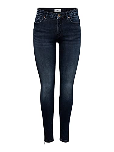 ONLY Damen Onlkendell Reg Sk Ankle Tai865 Noos Hose, Dark Blue Denim, 26W / 34L EU von ONLY