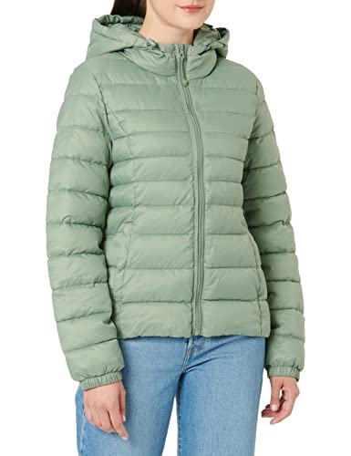 ONLY Damen Steppjacke Tahoe Hood Übergangsjacke mit Kapuze 15156569 sea spray S von ONLY