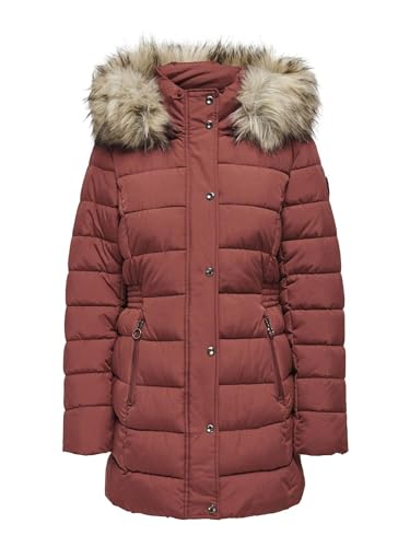 ONLY female Steppjacke Kapuze mit abnehmbarem Kunstfell-Rand Jacke von ONLY