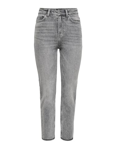 ONLY Female Straight-Fit Jeans Gerade geschnitten Hohe Taille Jeans von ONLY