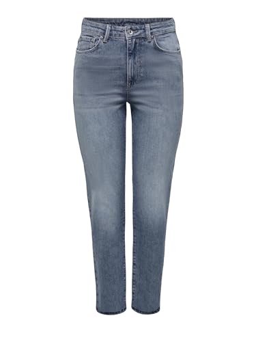 ONLY Female Straight-Fit Jeans Gerade geschnitten Hohe Taille Jeans von ONLY