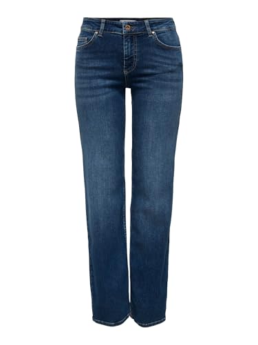 ONLY Female Straight-Fit Jeans ONLBLUSH Mittlere Taille Gerade geschnitten Jeans von ONLY