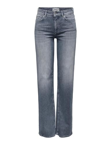 ONLY Female Straight-Fit Jeans ONLBLUSH Mittlere Taille Gerade geschnitten Jeans von ONLY