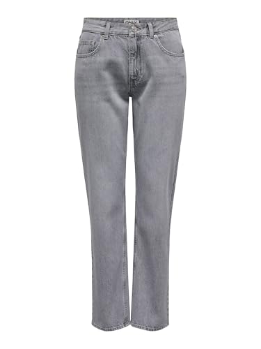 ONLY Female Straight-Fit Jeans ONLLUMI Mittlere Taille Hohe Taille Jeans von ONLY