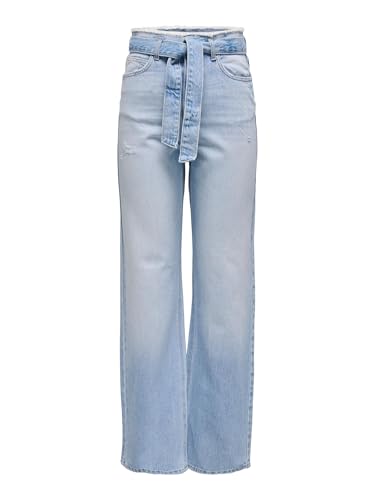 ONLY Female Straight-Fit Jeans ONLMADDIE Hohe Taille Weiter Beinschnitt Jeans von ONLY