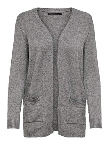 ONLY Female Strickjacke Cardigan, Farbe:Grau, Größe:XS von ONLY