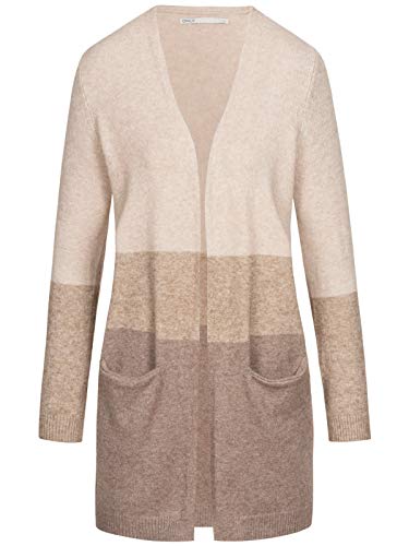 ONLY Damen Lange Strickjacke mit Taschen Knitted Stretch Casual Cardigan Open Langarm Basic ONLQUEEN von ONLY