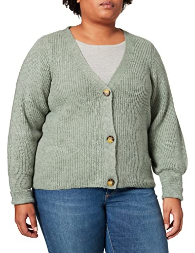 ONLY Damen Kurze Strickjacke | Langarm V-Ausschnitt Cardigan Knitted Basic | Stretch Sweater ONLCLARE, Farben:Grün, Größe:M von ONLY