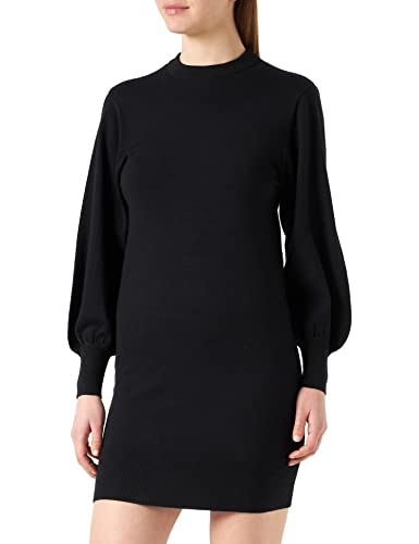 ONLY Damen Onllabelle Life L/S Dress Knt Noos Kleid, Schwarz, XS EU von ONLY