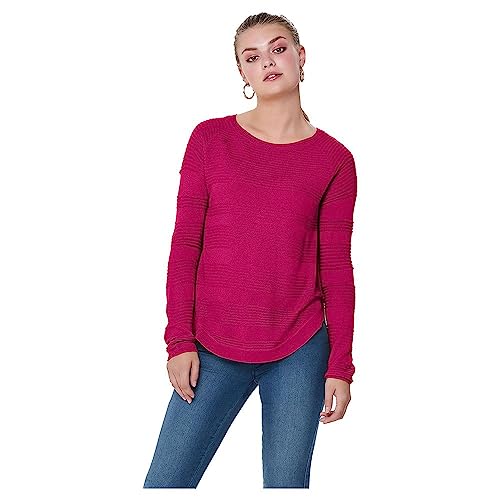 ONLY Damen Dünner Strick Pullover Langarm Rundhals Knitted Sweater Basic Stretch Jumper ONLCAVIAR von ONLY