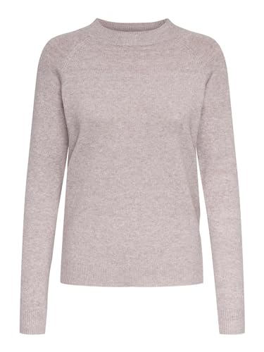ONLY Damen Basic Strickpullover | Einfarbiger Knitted Stretch Sweater | Langarm Rundhals Shirt ONLRICA, Farben:Rosa, Größe:34 von ONLY