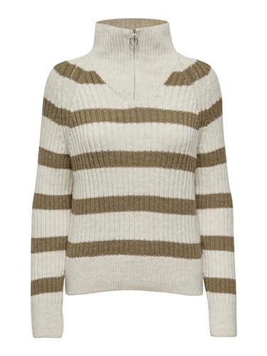 ONLY ONLLEISE Freya LS Zip HIGH Neck PUL Birch/Melange - L von ONLY