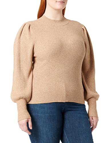 ONLY Damen Onlkatia L/S Knt Noos Trui met hoge hals Pullover, Toasted Coconut, XS EU von ONLY