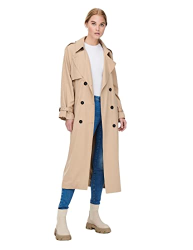 ONLY Damen Onlchloe Double B. Otw Noos Trenchcoat, Tannin, XL EU von ONLY