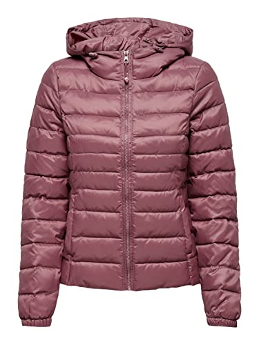 ONLY Female kurze Steppjacke leicht mit Kapuze, Farbe:Rosa, Größe:XS von ONLY