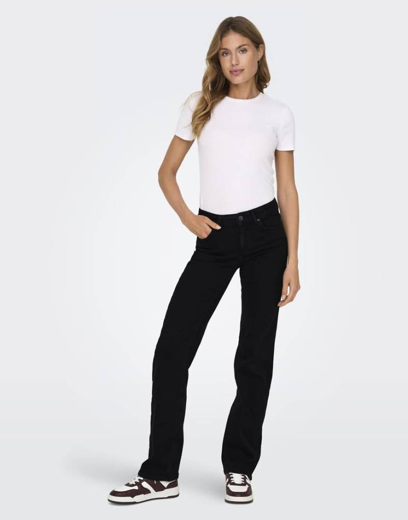 ONLY - Gerade geschnittene Jeans in Schwarz von ONLY