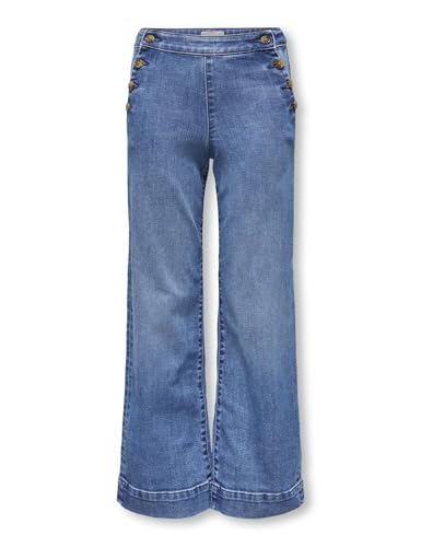 ONLY Girl Jeans mit weitem Bein KOGMADISON Hohe Taille Weiter Beinschnitt Jeans von ONLY