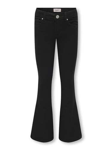 KIDS ONLY Mädchen KOGROYAL Life REG Flared PIM600 NOOS Bootcut-Jeans, Black Denim, 134 cm von ONLY