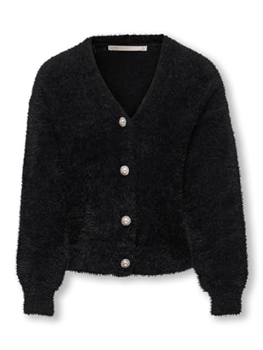 ONLY Girl Strickjacke Normal geschnitten V-Ausschnitt Tief angesetzte Schulter Strickjacke von ONLY