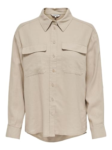 ONLCARO L/S OVS Linen BL Shirt CC PNT von ONLY