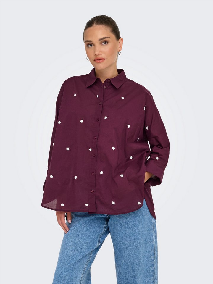 ONLY Hemdbluse ONLNEW LINA GRACE LS EMB SHIRT NOOS WVN von ONLY
