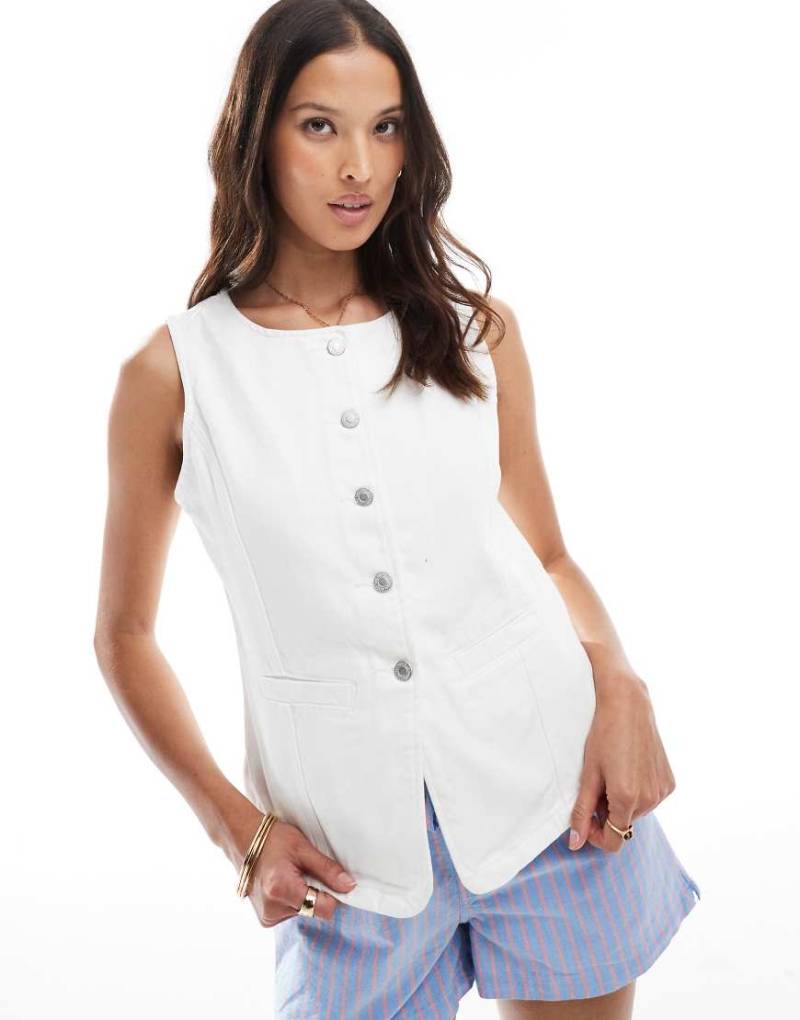 ONLY - Elegante Weste in Weiß von ONLY