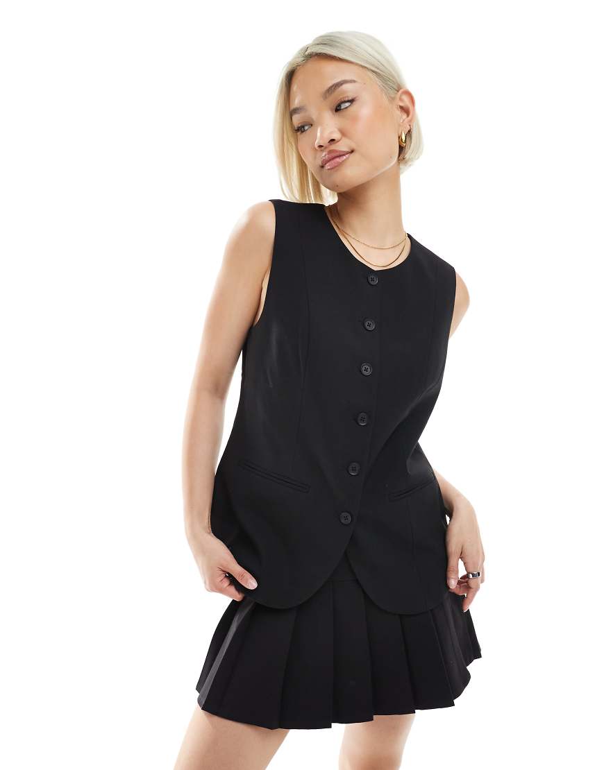 ONLY - Hochgeschlossene Weste in Schwarz von ONLY