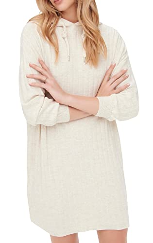 ONLY Hoodie Kleid Strick Pullover Mini Dress Langarm Shirt Oberschenkellang mit Kapuze ONLTESSA von ONLY