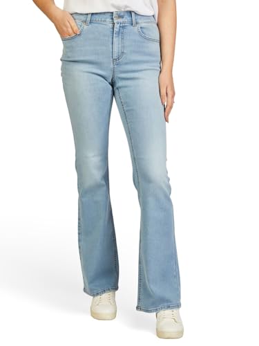 ONLY Jeans Damen Weites Bein Stretch Flared Fit ONLBLUSH Mid Waist Bootcut Jeanshose Hose Denim, Größe:XL/30, Farbe:Light Blue Denim (15349169) von ONLY