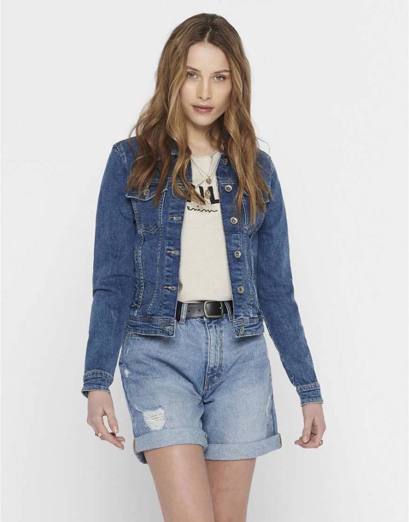 ONLY - Jeansjacke aus mittelblauem Denim von ONLY