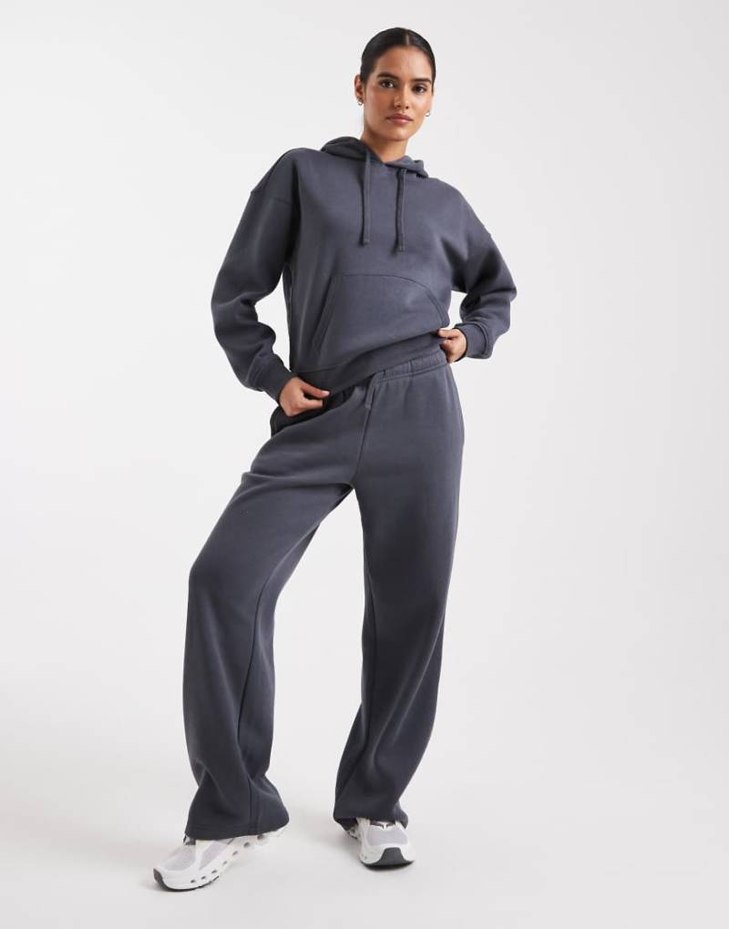 ONLY - Jersey-Jogginghose in Farbverlaufs-Blau mit geradem Bein, Kombiteil von ONLY