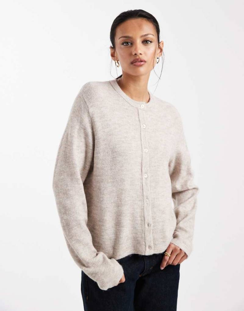 ONLY - Kastige Strickjacke in Beige-Neutral von ONLY