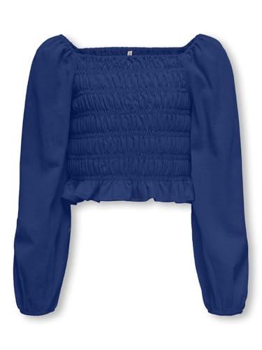 ONLY KIDS Mädchen Bluse KOGHELENE PUFF SLEEVE TOP WVN (DE/NL/SE/PL, Numerisch, 140, Regular, sodalite blue) von ONLY
