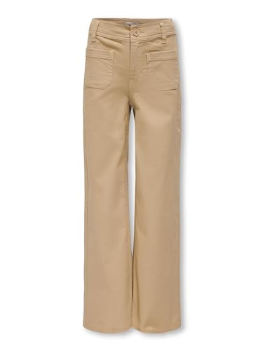 ONLY Kids Mädchen Hose KOGBILLY VOX Wide Pants PNT (DE/NL/SE/PL, Numerisch, 146, Regular, Irish Cream) von ONLY