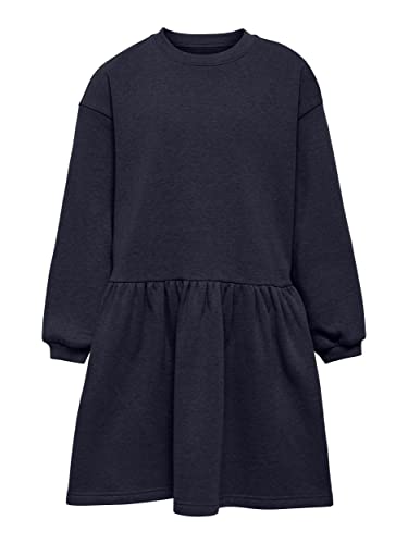 ONLY Kids Mädchen Kleid KOGMINDY L/S Frill Dress SWT (as3, Numeric, Numeric_152, Regular, Night Sky, 152) von ONLY